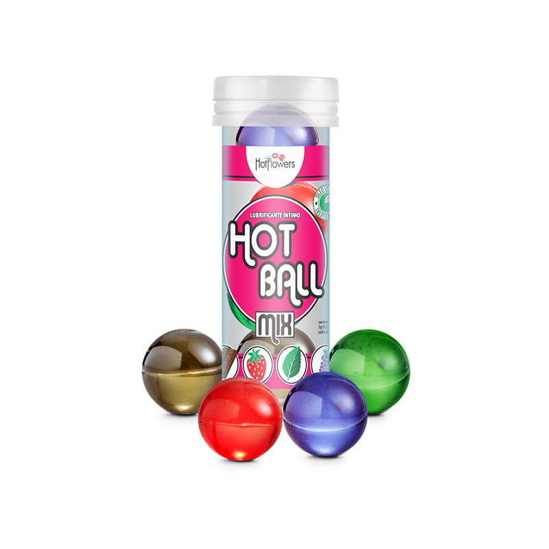 BOLINHA BEIJÁVEL - HOT BALL MIX - 4 SABORES