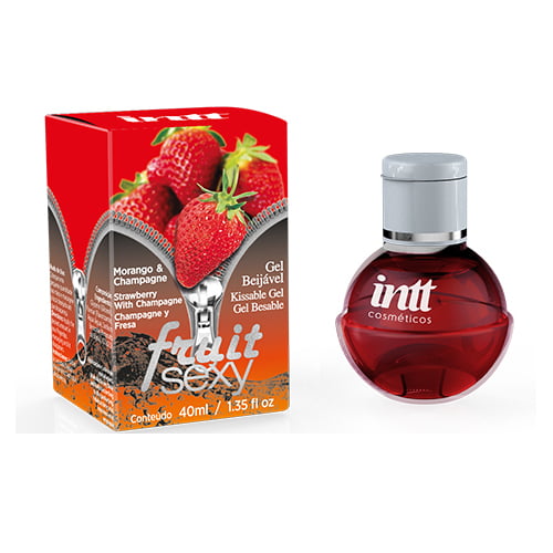 GEL BEIJÁVEL - FRUIT SEXY MORANGO COM CHAMPAGNE - 40ML