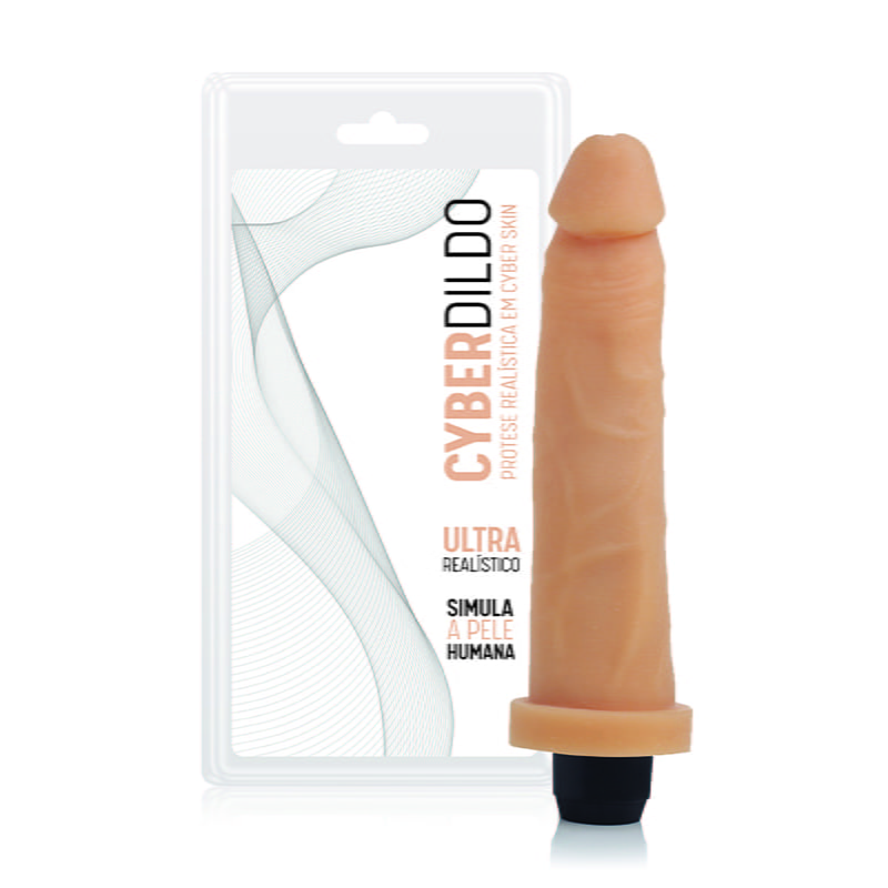 PRÓTESE - CYBER SKIN COM VIBRADOR - 10 REAL- 18,5X4,5CM