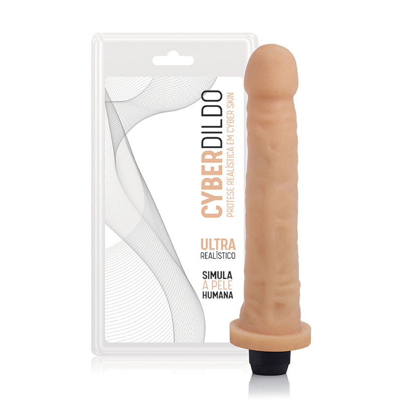 PRÓTESE - CYBER SKIN COM VIBRADOR - COLOSSO - 19,5X3,5CM