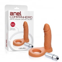 ANEL COMPANHEIRO - 11x2,5CM - PRETO - COM VIBRADOR