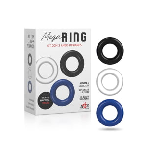 ANEL PENIANO - MEGA RING - KIT COM 3 ANÉIS