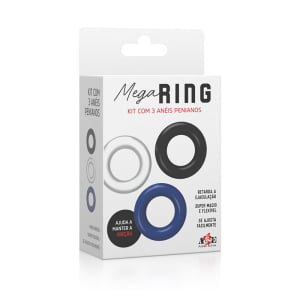 ANEL PENIANO - MEGA RING - KIT COM 3 ANÉIS