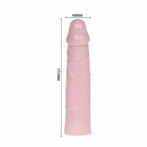 CAPA PENIANA EXTENSORA - SILICONE - PÊNIS MAIOR - 19x4CM