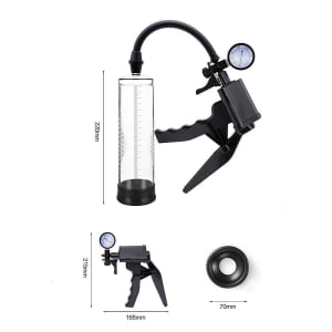 BOMBA PENIANA - MANUAL - COM GATILHO E MEDIDOR DE PRESSÃO
