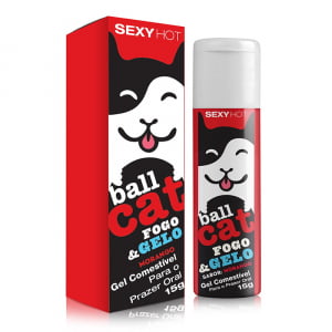 GEL BEIJÁVEL - BALL CAT - ICE MORANGO - 15G 