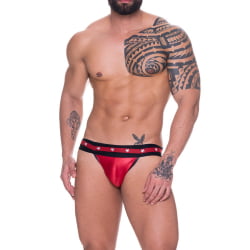 JOCKSTRAP CIRRE VERMELHO COM ELASTICO DUPLO COM ESTRELA