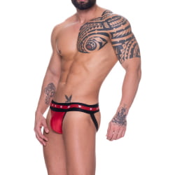 JOCKSTRAP CIRRE VERMELHO COM ELASTICO DUPLO COM ESTRELA