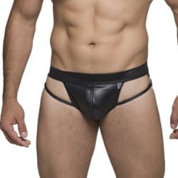 JOCKSTRAP COURO SINTETICO DETALHE ABERTO COM ARGOLAS LATERAIS