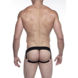JOCKSTRAP EM CIRRE ARGOLA DUPLA PRETA