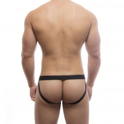 JOCKSTRAP EM SUPLEX PRETO COM ABERTURA LATERAL