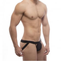 JOCKSTRAP EM SUPLEX PRETO COM ABERTURA LATERAL