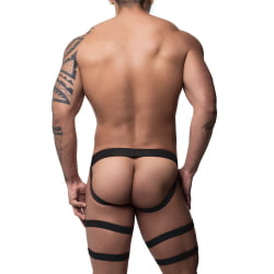 JOCKSTRAP LIGA EM SUPLEX PRETO COM REGULADOR