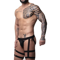 JOCKSTRAP LIGA EM SUPLEX PRETO COM REGULADOR