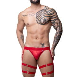 JOCKSTRAP LIGA EM SUPLEX VERMELHO COM REGULADOR