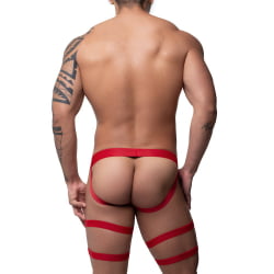 JOCKSTRAP LIGA EM SUPLEX VERMELHO COM REGULADOR