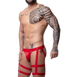 JOCKSTRAP LIGA EM SUPLEX VERMELHO COM REGULADOR