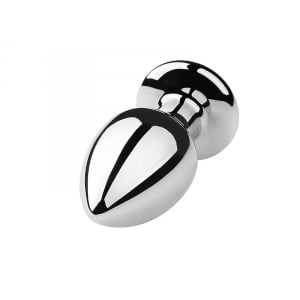 PLUG ANAL VIBRATÓRIO - RECARREGÁVEL - AÇO - TAM. M