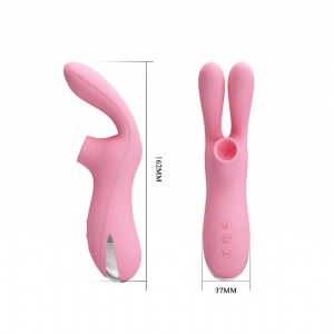 VIBRADOR - DUPLA ESTIMULAÇÃO - RECARREGÁVEL - SUGA E VIBRA - RALAP