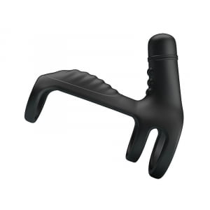 ANEL PENIANO DUPLO - COM VIBRADOR - SILICONE