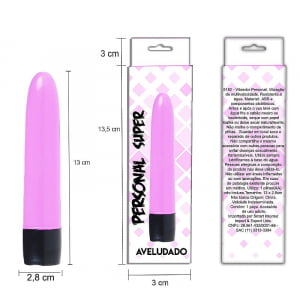 VIBRADOR - CLÁSSICO PERSONAL - AVELUDADO - 13CM