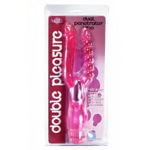 VIBRADOR DUPLA ESTIMULAÇÃO - DOUBLE PLEASURE CRISTAL