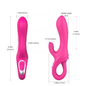 VIBRADOR RECARREGÁVEL - DAGGERS - DUPLA ESTIMULAÇÃO