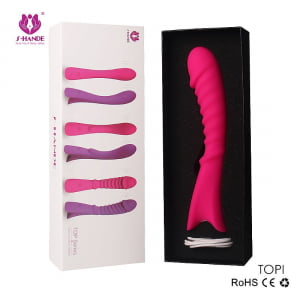 VIBRADOR RECARREGÁVEL - FORMATO DE PÊNIS - SILICONE 