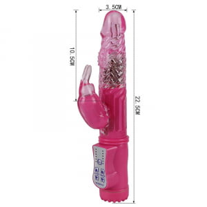 VIBRADOR RECARREGÁVEL - RABBIT TEXTURIZADO - ROTATIVO 