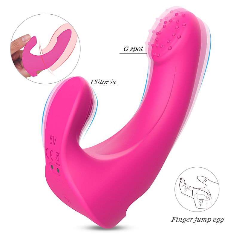 DEDEIRA COM VIBRADOR - PONTO G E CLITÓRIS - FINGER GUN